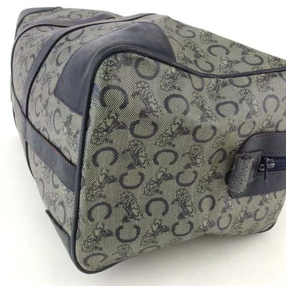 CELINE Boston bag C macadam gray gray pink PVC ?~ leather Authentic - Picture 4 of 9